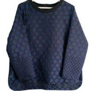 Madewell Black Ribbed Knit Top Blouse